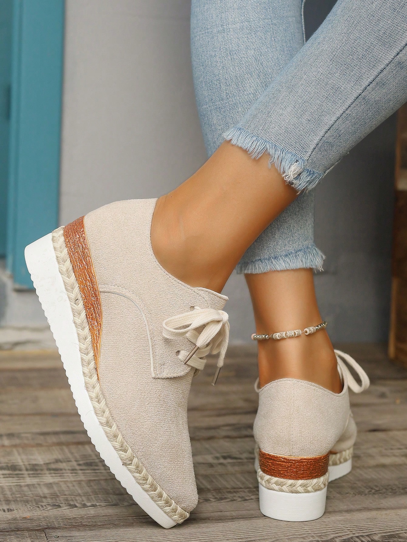 In Beige Women Wedges & Flatform