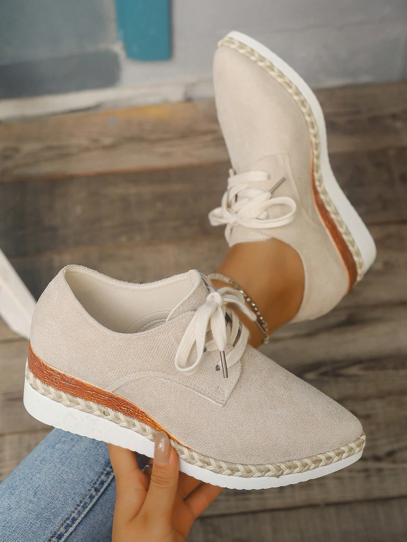 In Beige Women Wedges & Flatform