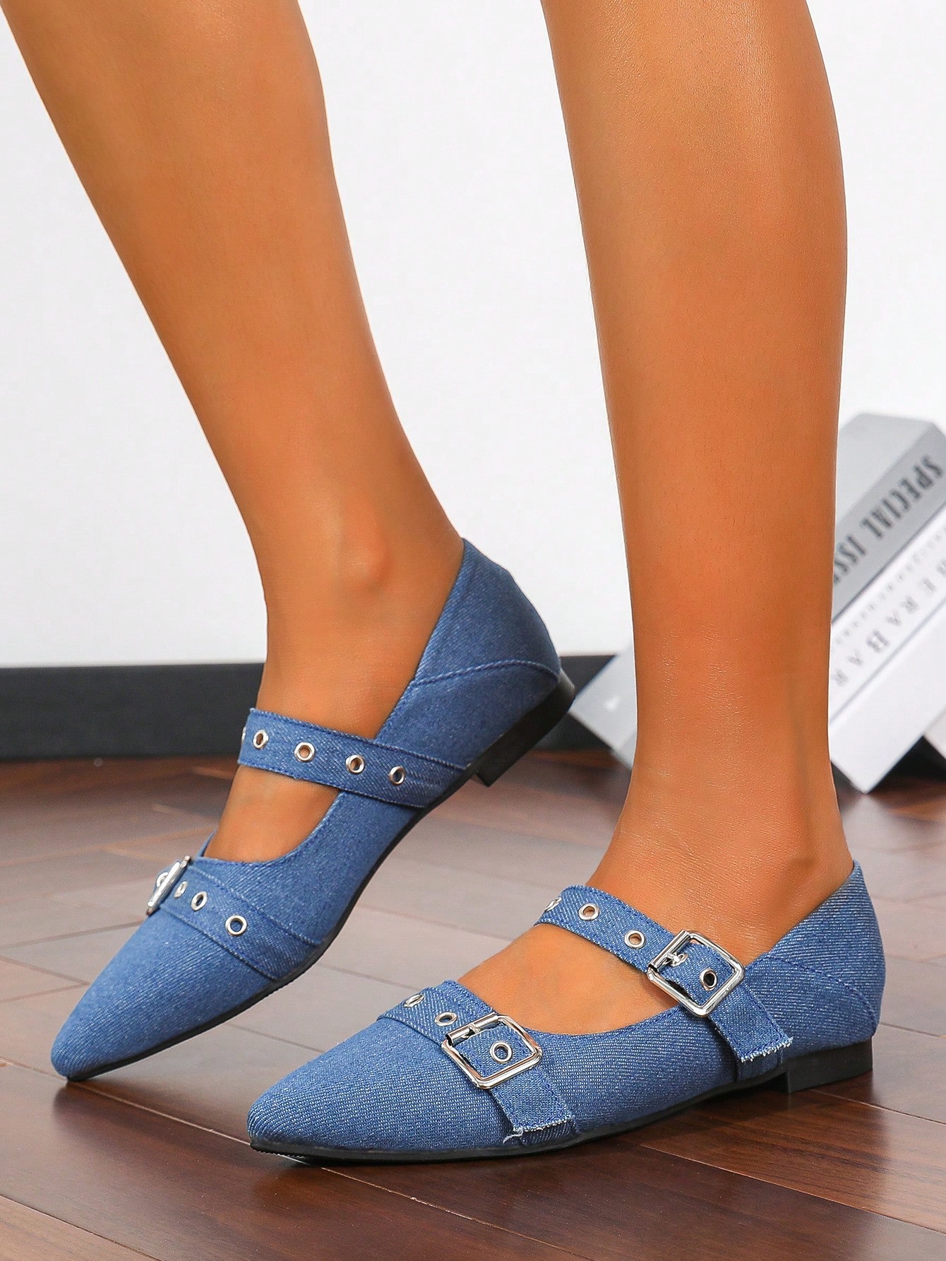 In Baby Blue Women Flats