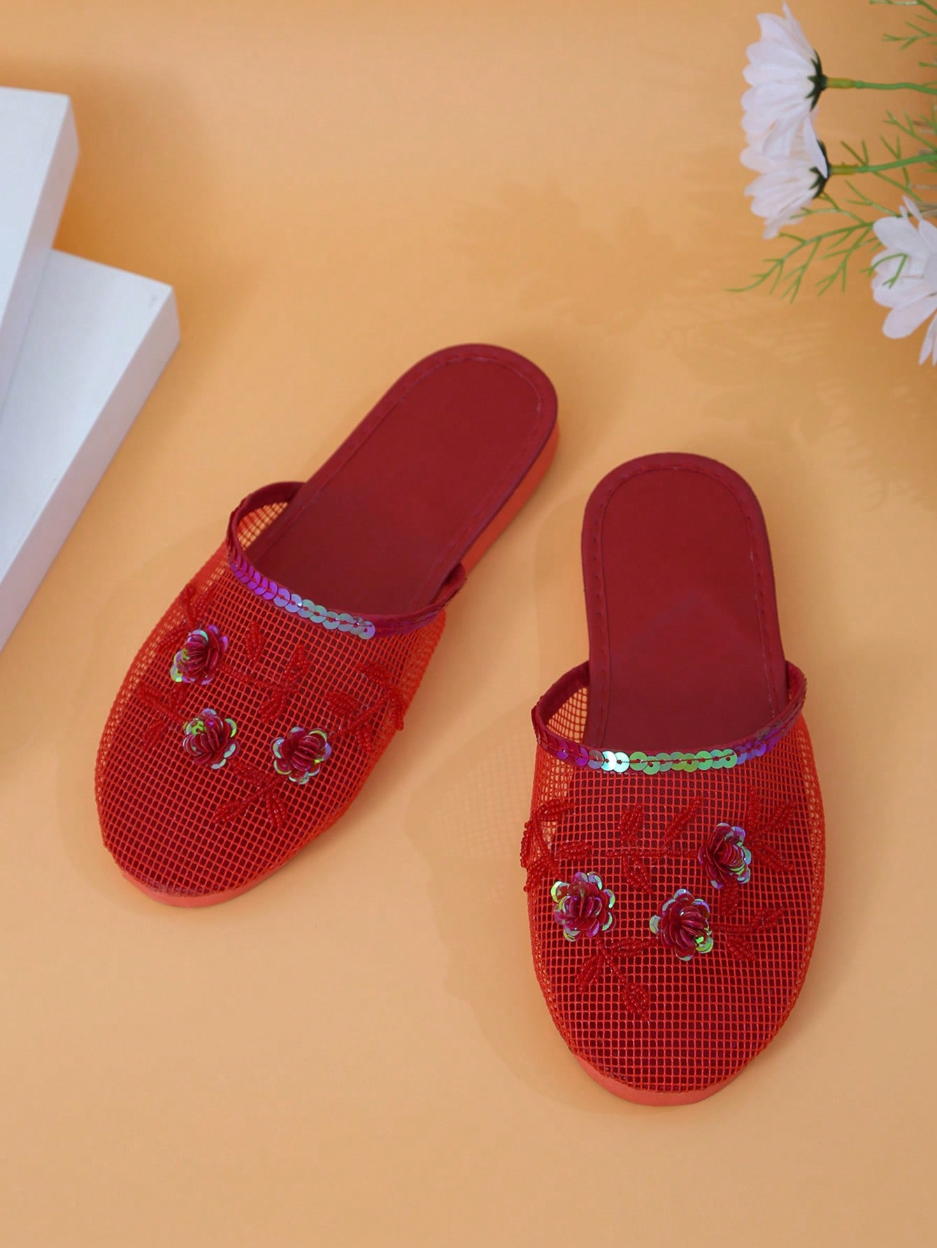 In Red Women Home Slippers