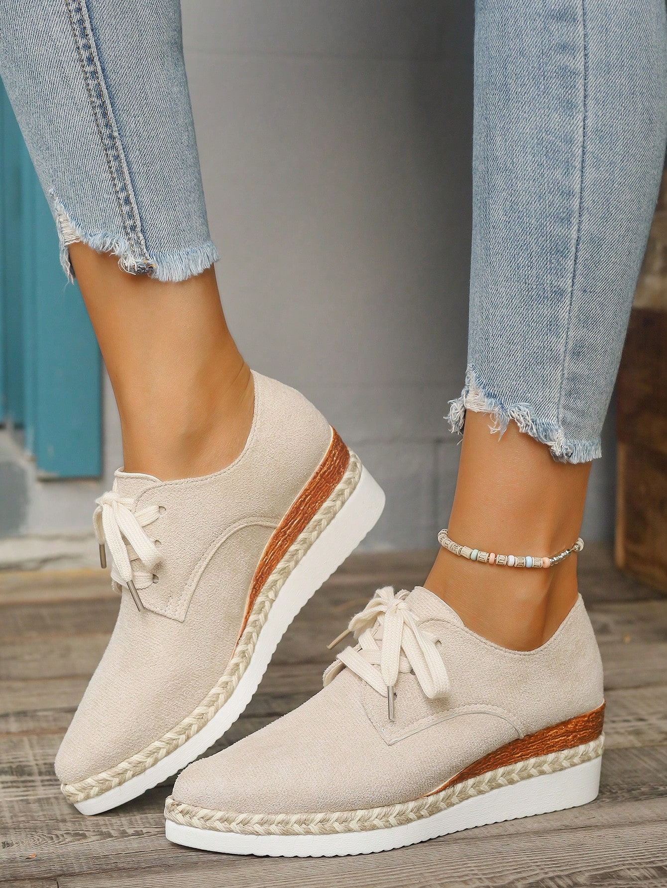 In Beige Women Wedges & Flatform