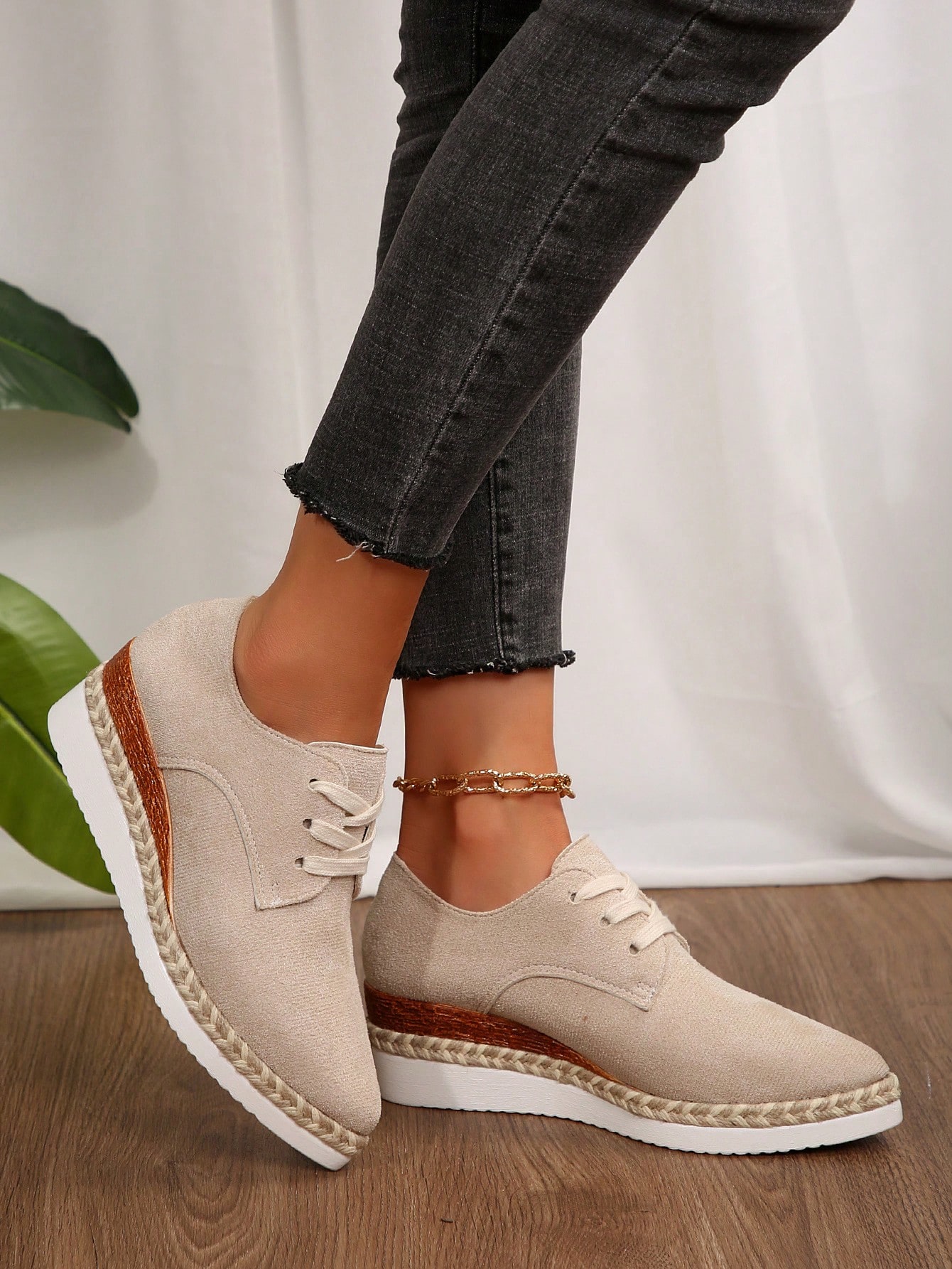 In Beige Women Wedges & Flatform