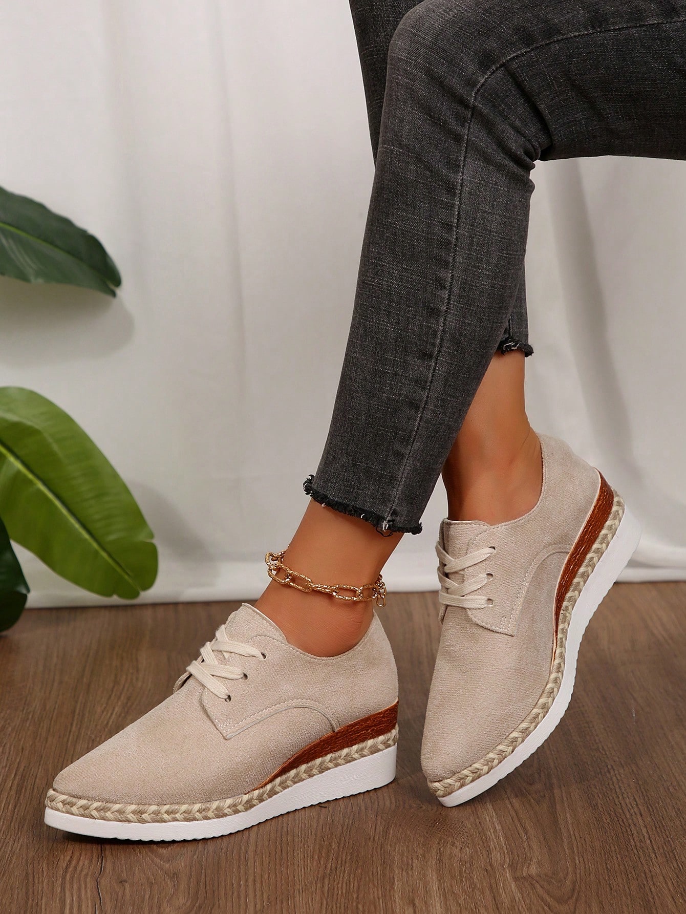 In Beige Women Wedges & Flatform