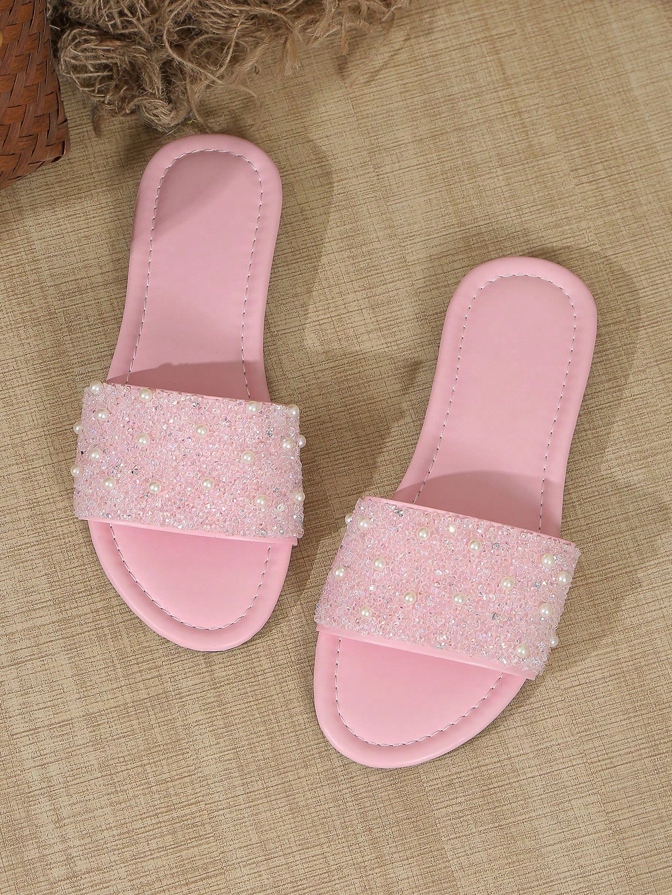 In Baby Pink Women Flat Sandals