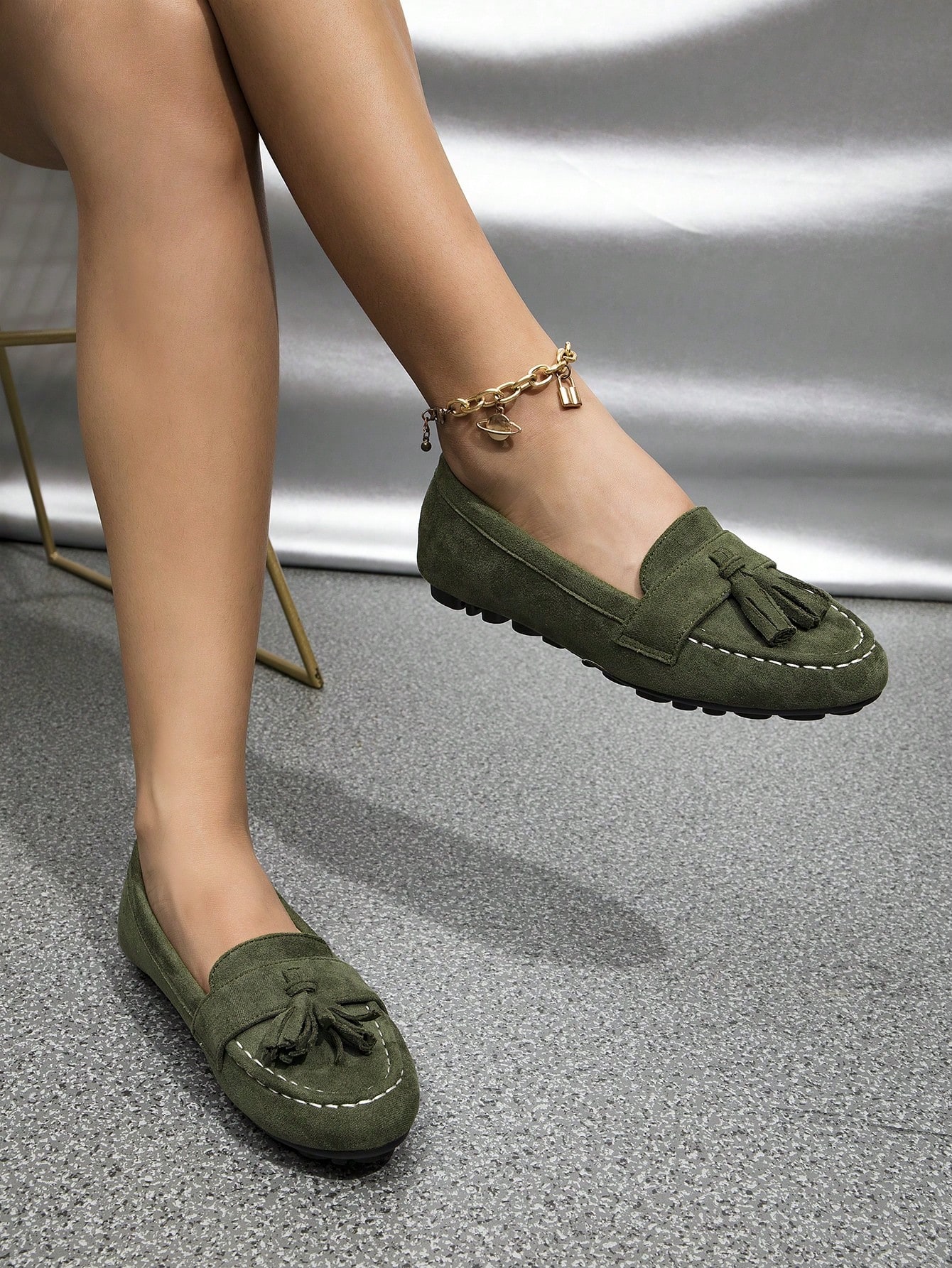 In Olive Green Women Shoes