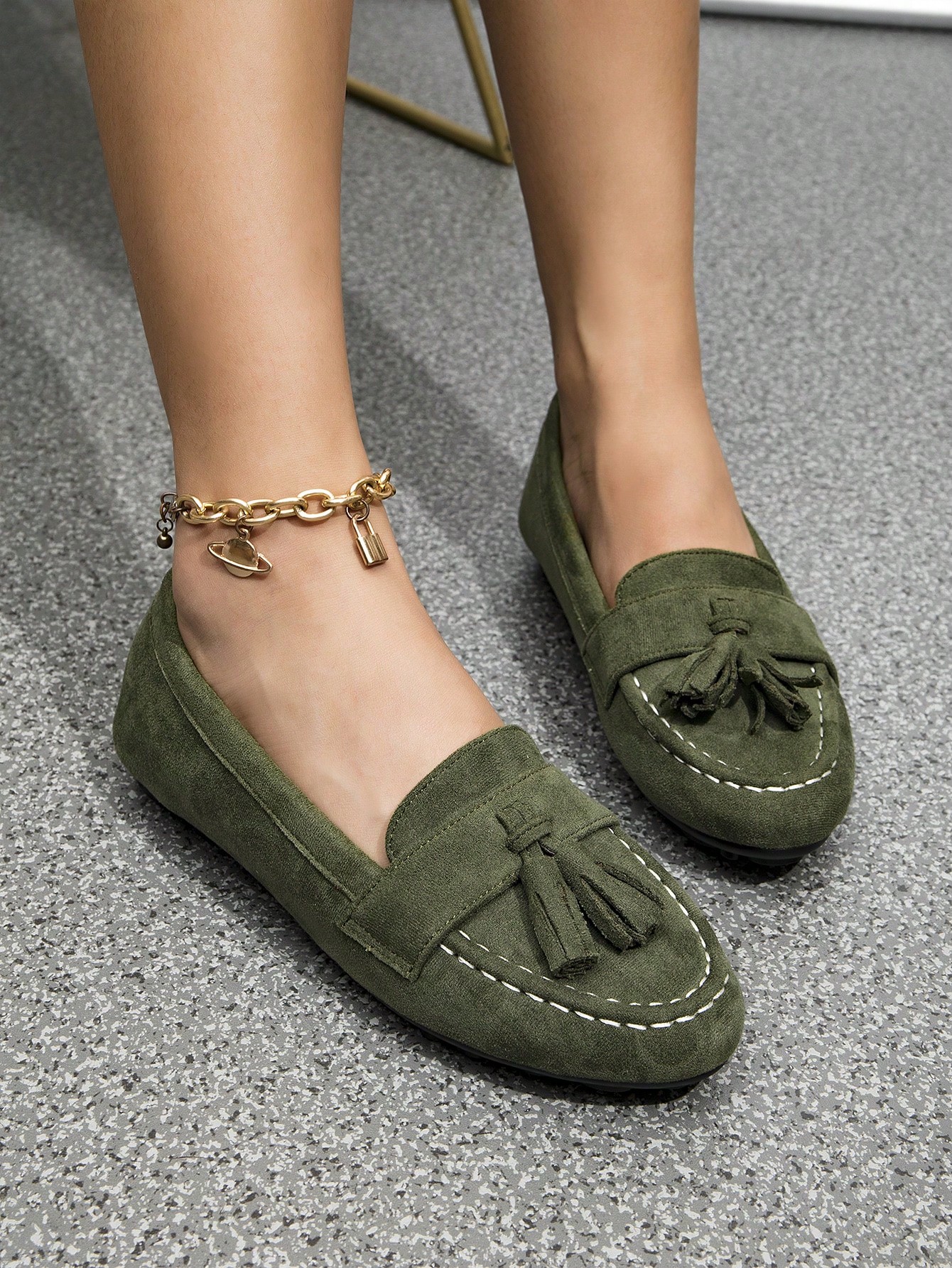 In Olive Green Women Shoes