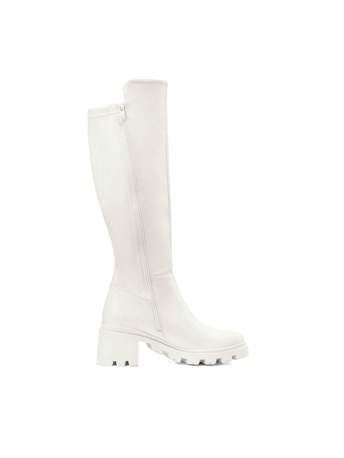 In White Women Knee-High Boots