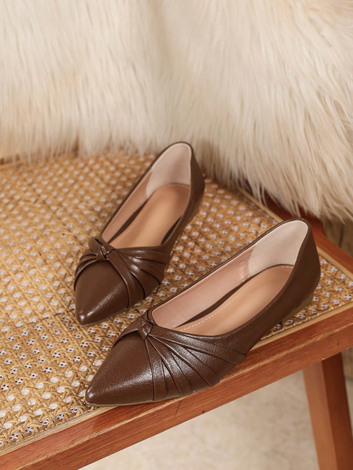 In Coffee Brown Women Flats