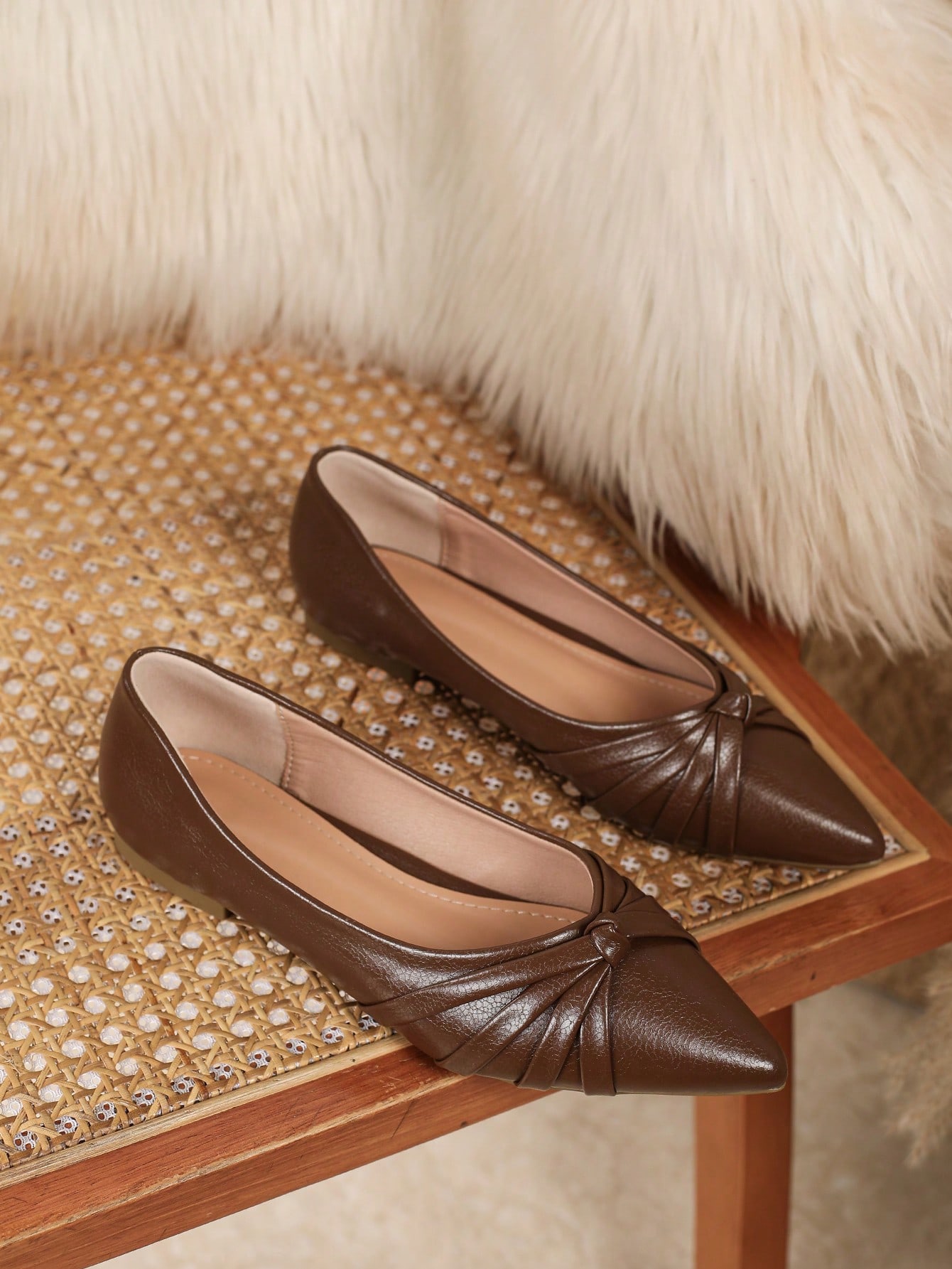 In Coffee Brown Women Flats