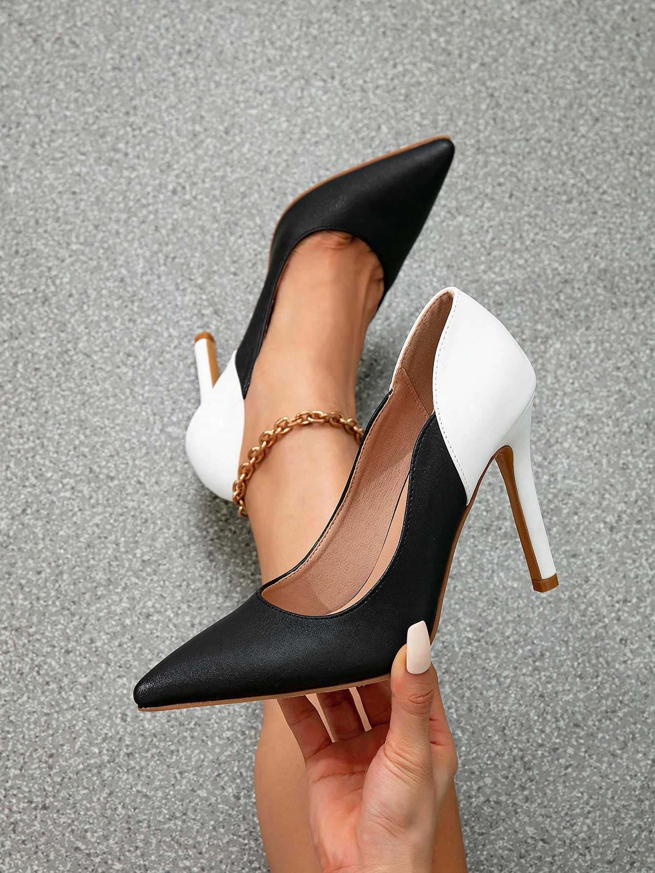 In Black and White Women Pumps