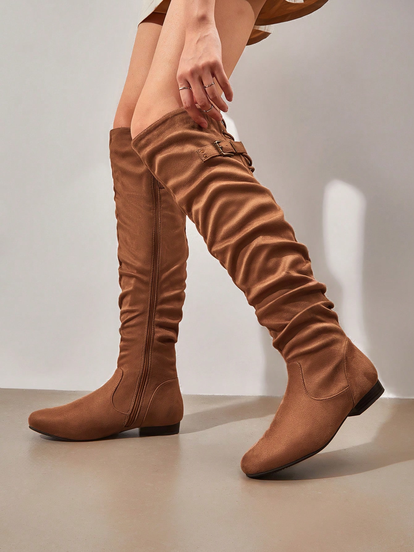 In Coffee Brown Women Fashion Boots