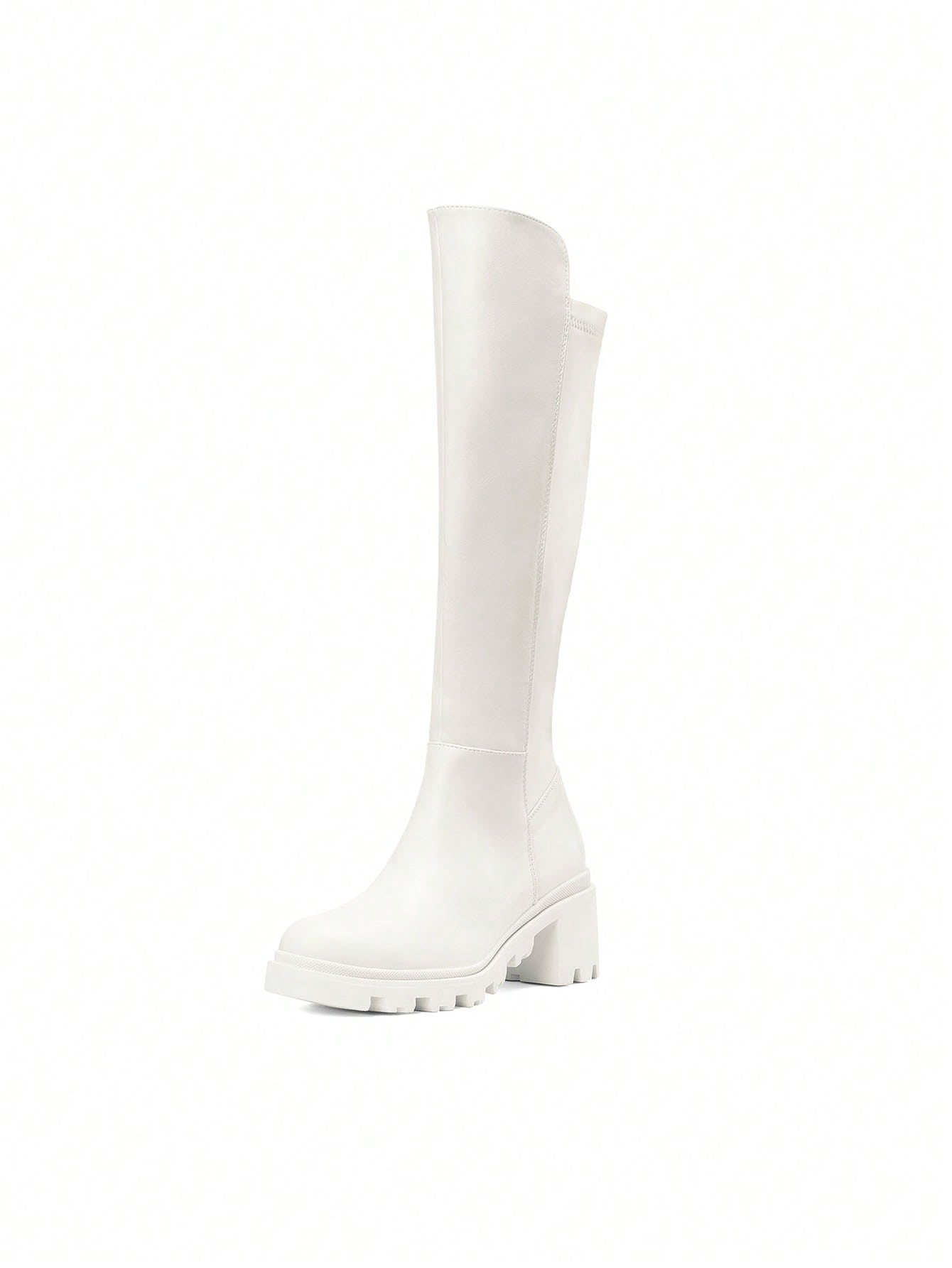 In White Women Knee-High Boots