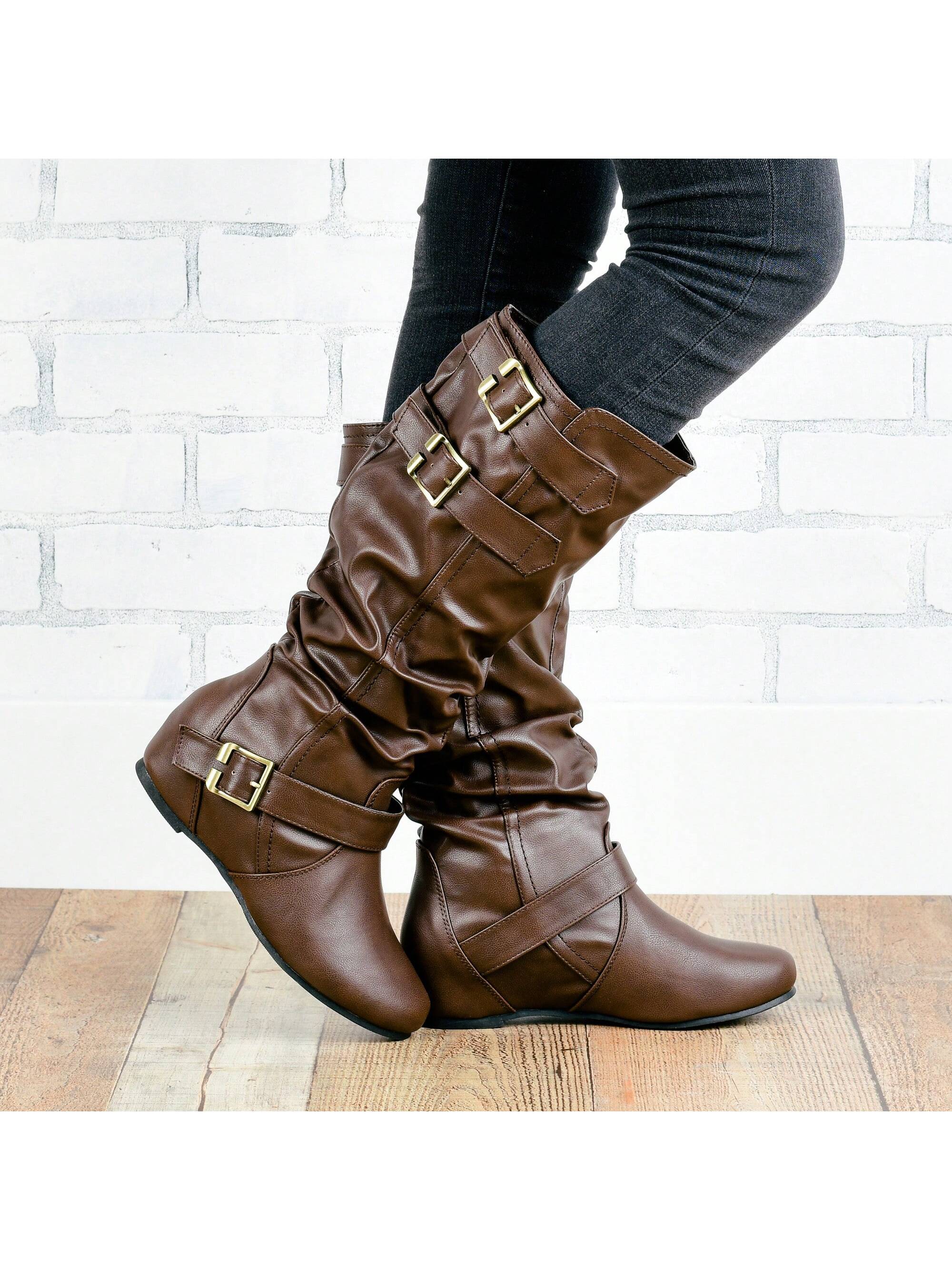 In Brown Women Mid-Calf Boots