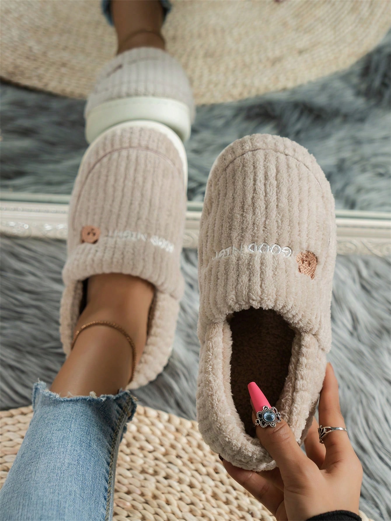 In Khaki Women Home Slippers