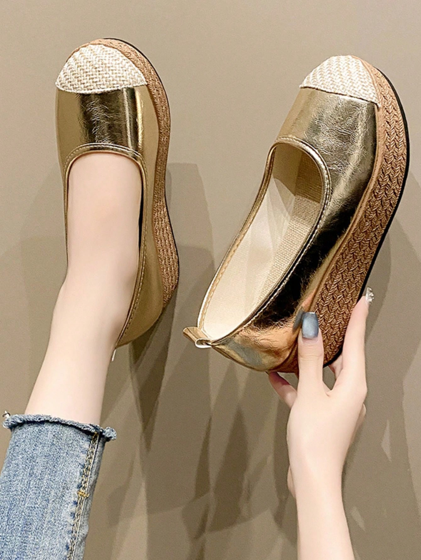 In Gold Women Wedges & Flatform