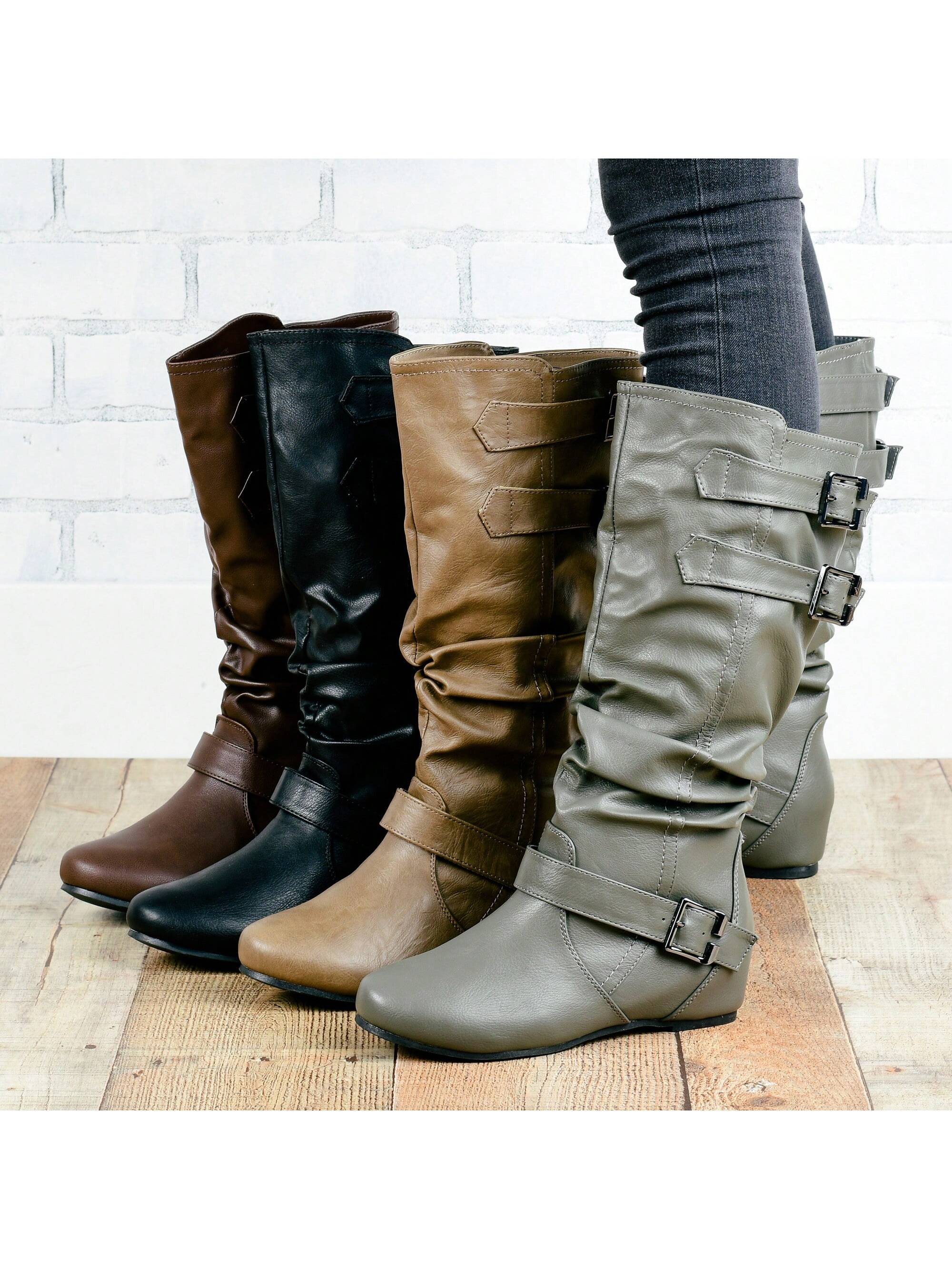 In Brown Women Mid-Calf Boots