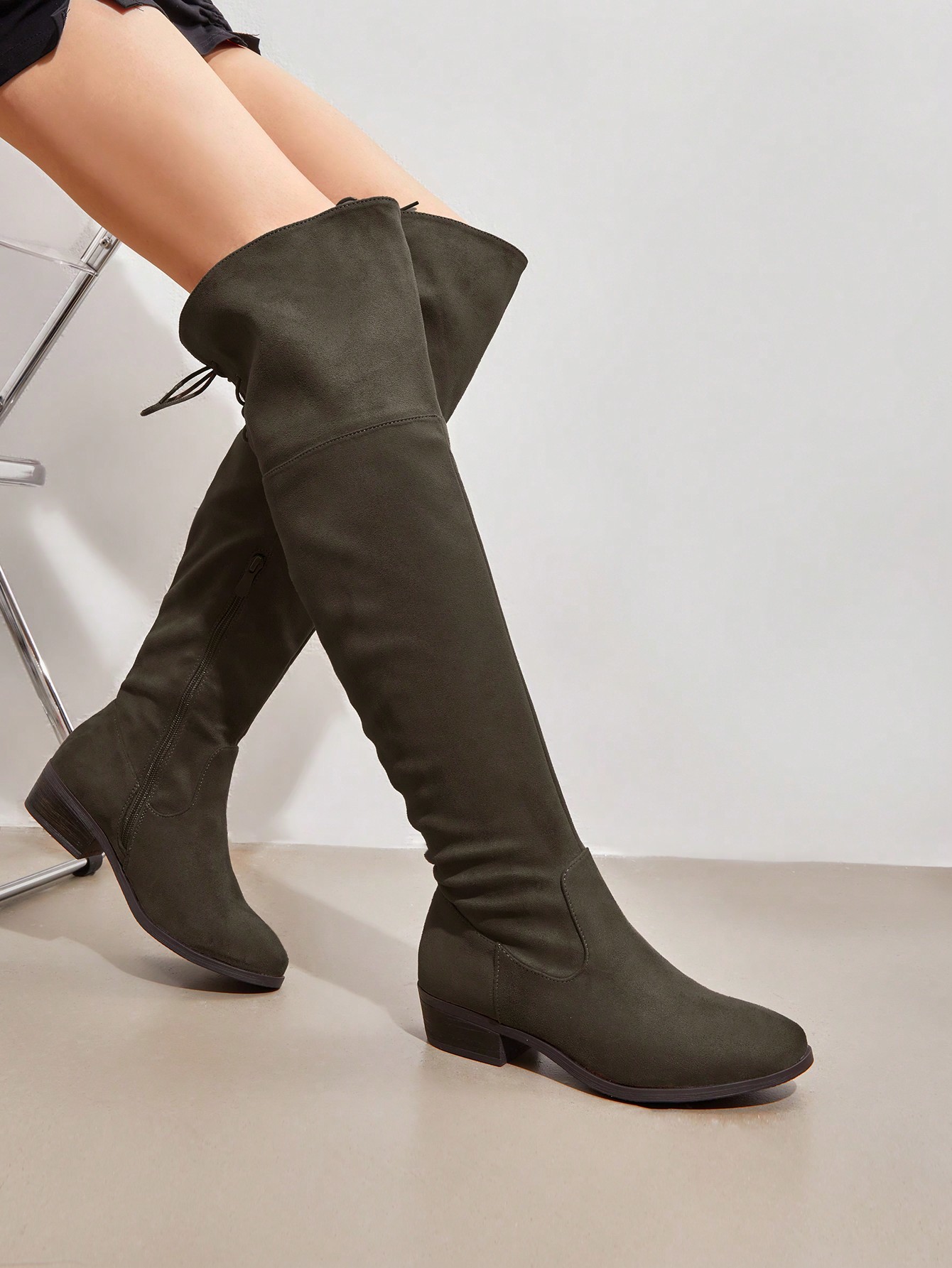 In Khaki Women Fashion Boots