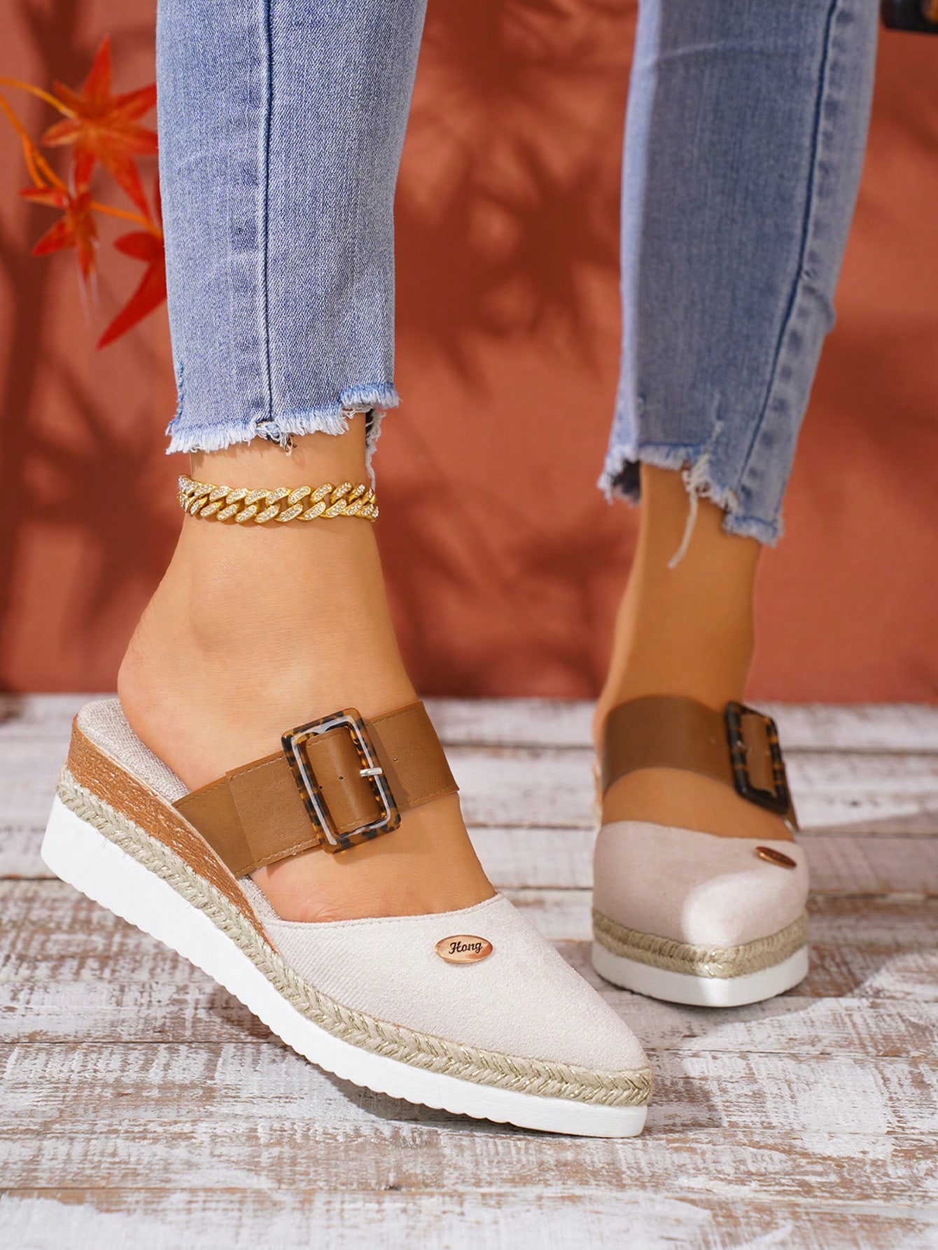 In Beige Women Wedges & Flatform