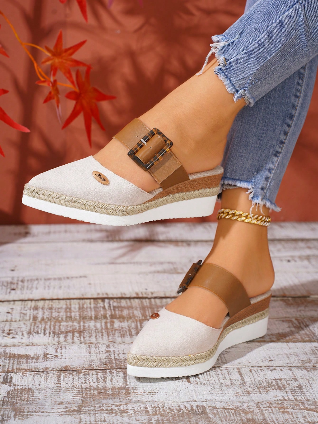 In Beige Women Wedges & Flatform