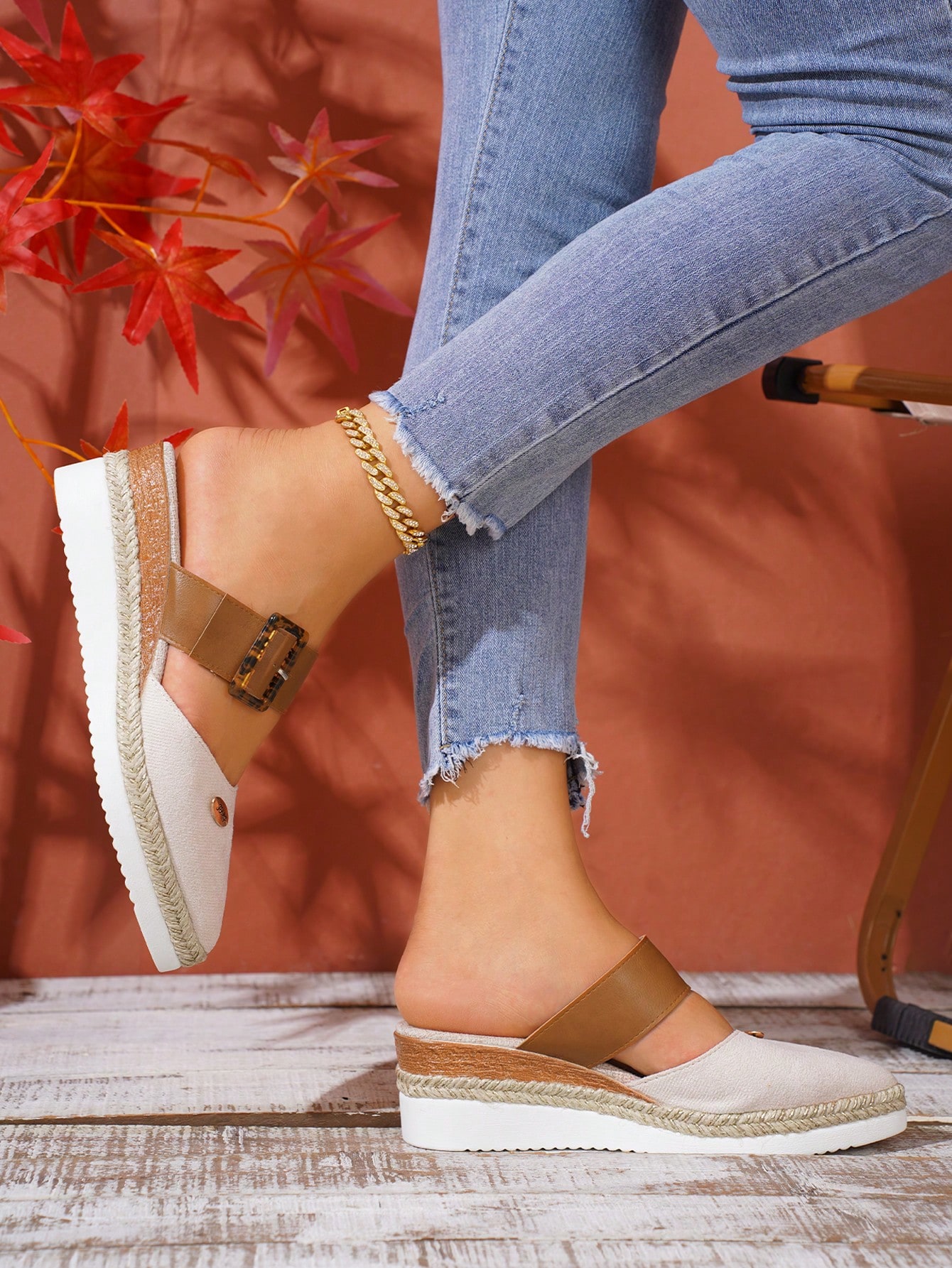 In Beige Women Wedges & Flatform