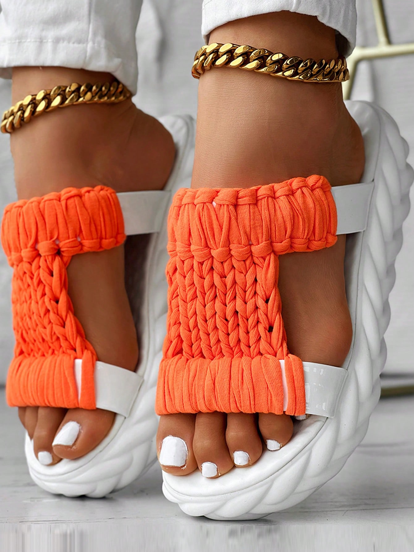 In Orange Women Platforms & Wedge Sandals