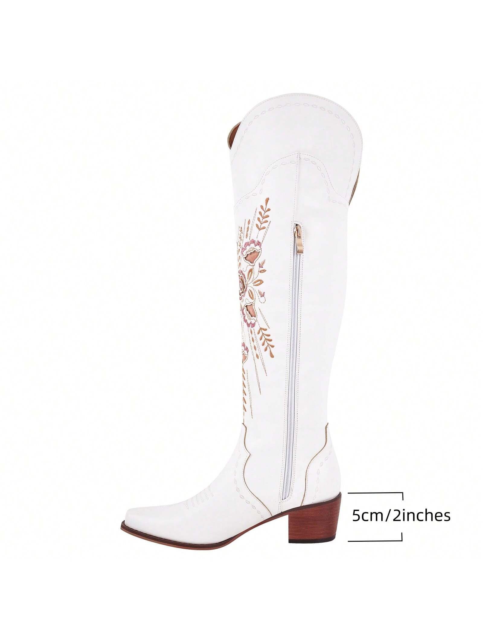 In White Women Knee-High Boots