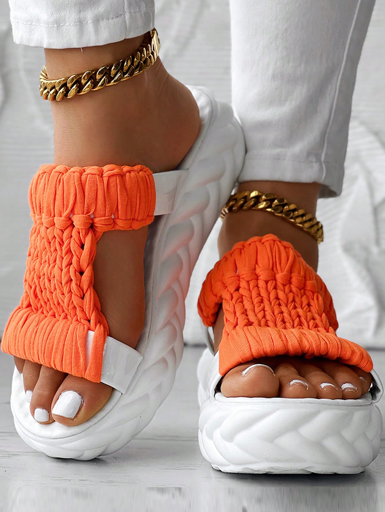 In Orange Women Platforms & Wedge Sandals