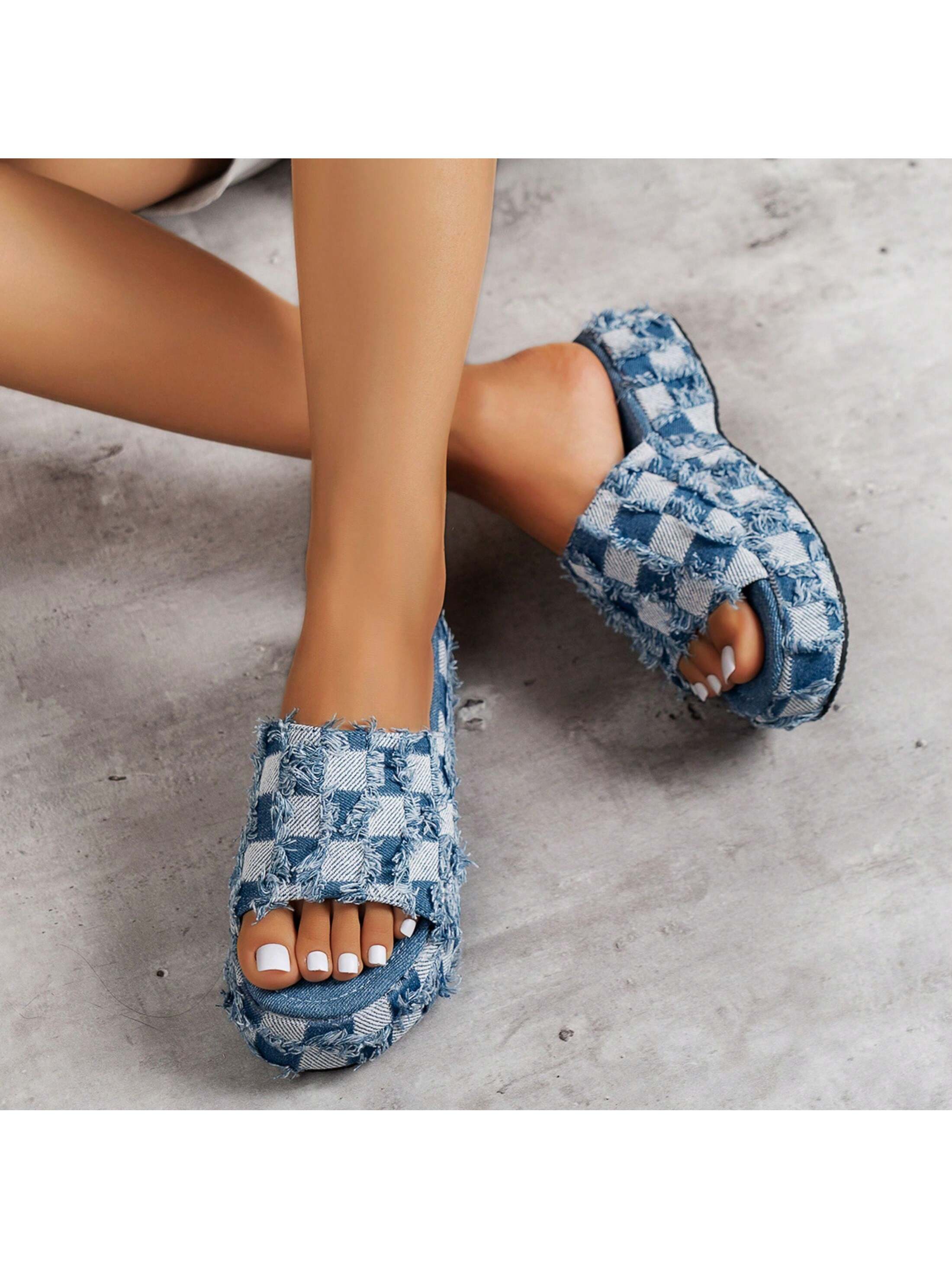 In Blue Women Platforms & Wedge Sandals