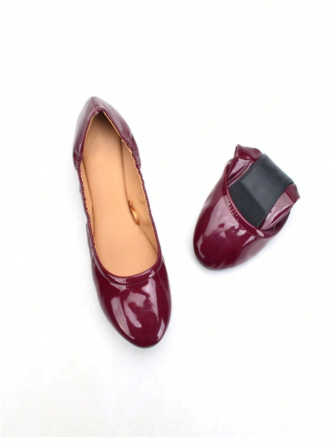 In Burgundy Women Flats