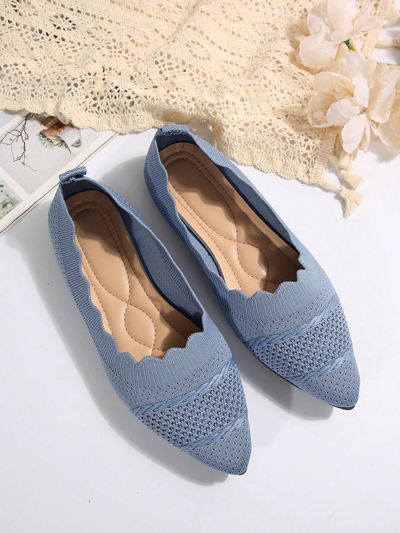 In Baby Blue Women Flats