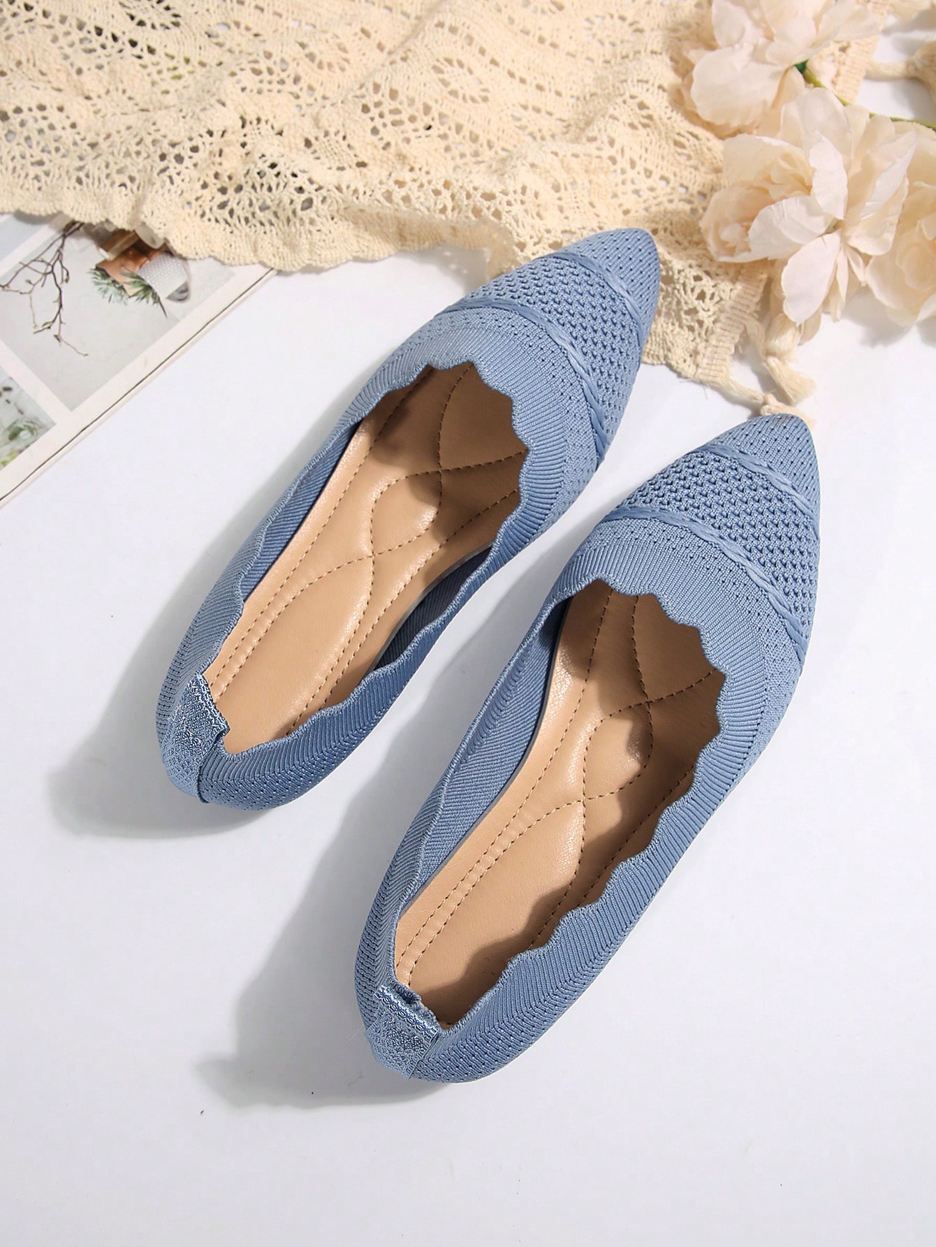 In Baby Blue Women Flats