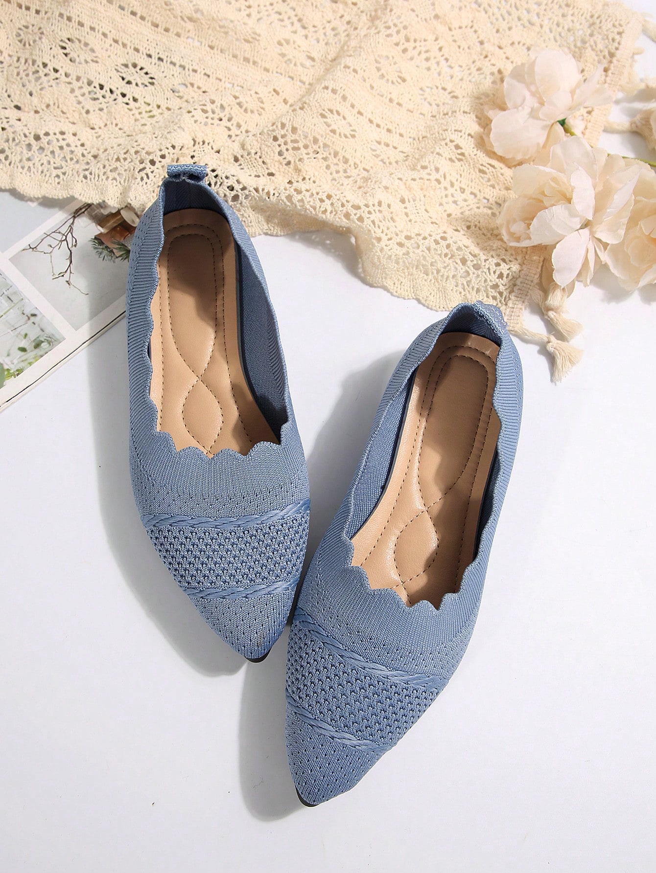 In Baby Blue Women Flats