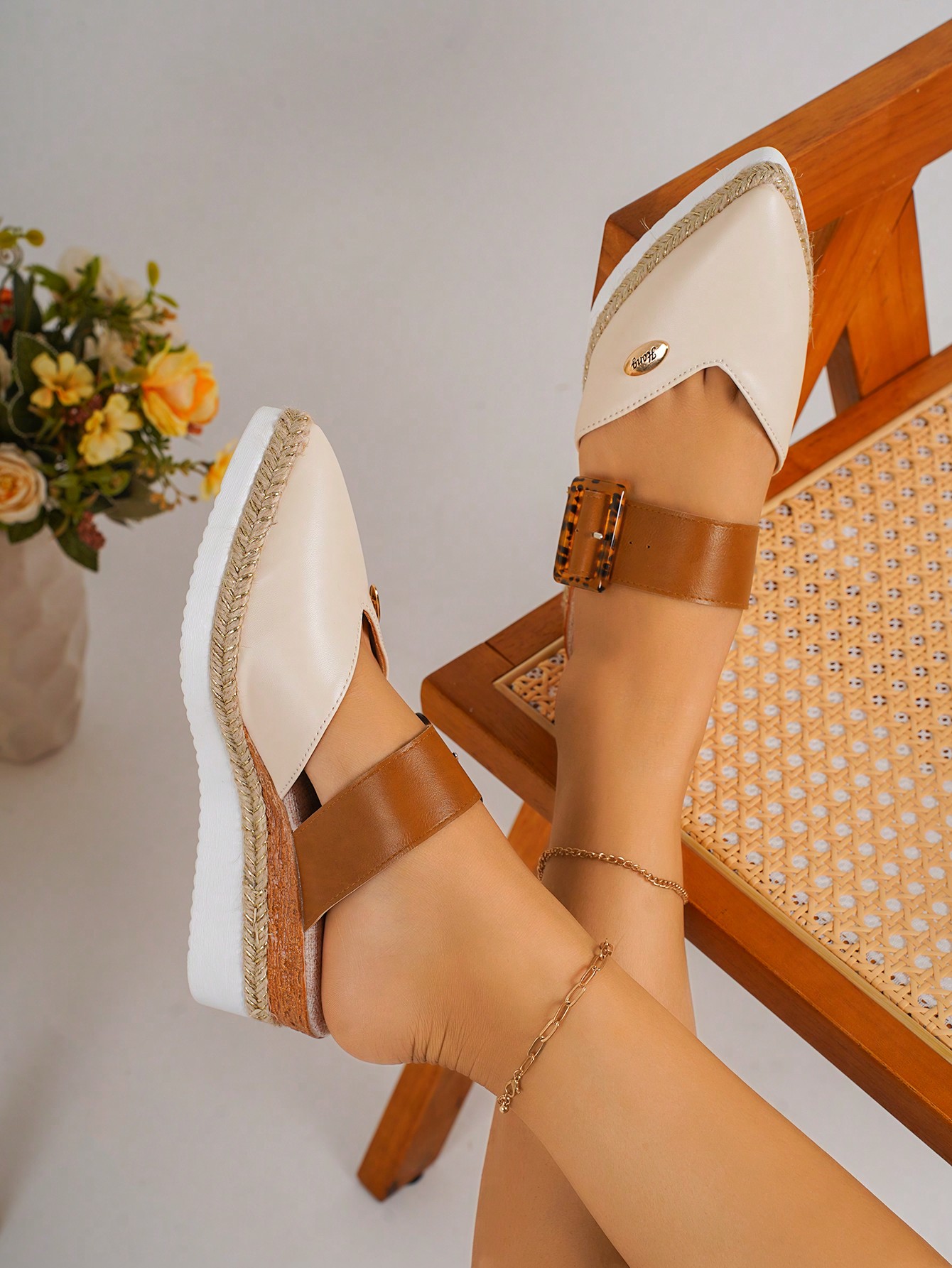 In Beige Women Wedges & Flatform