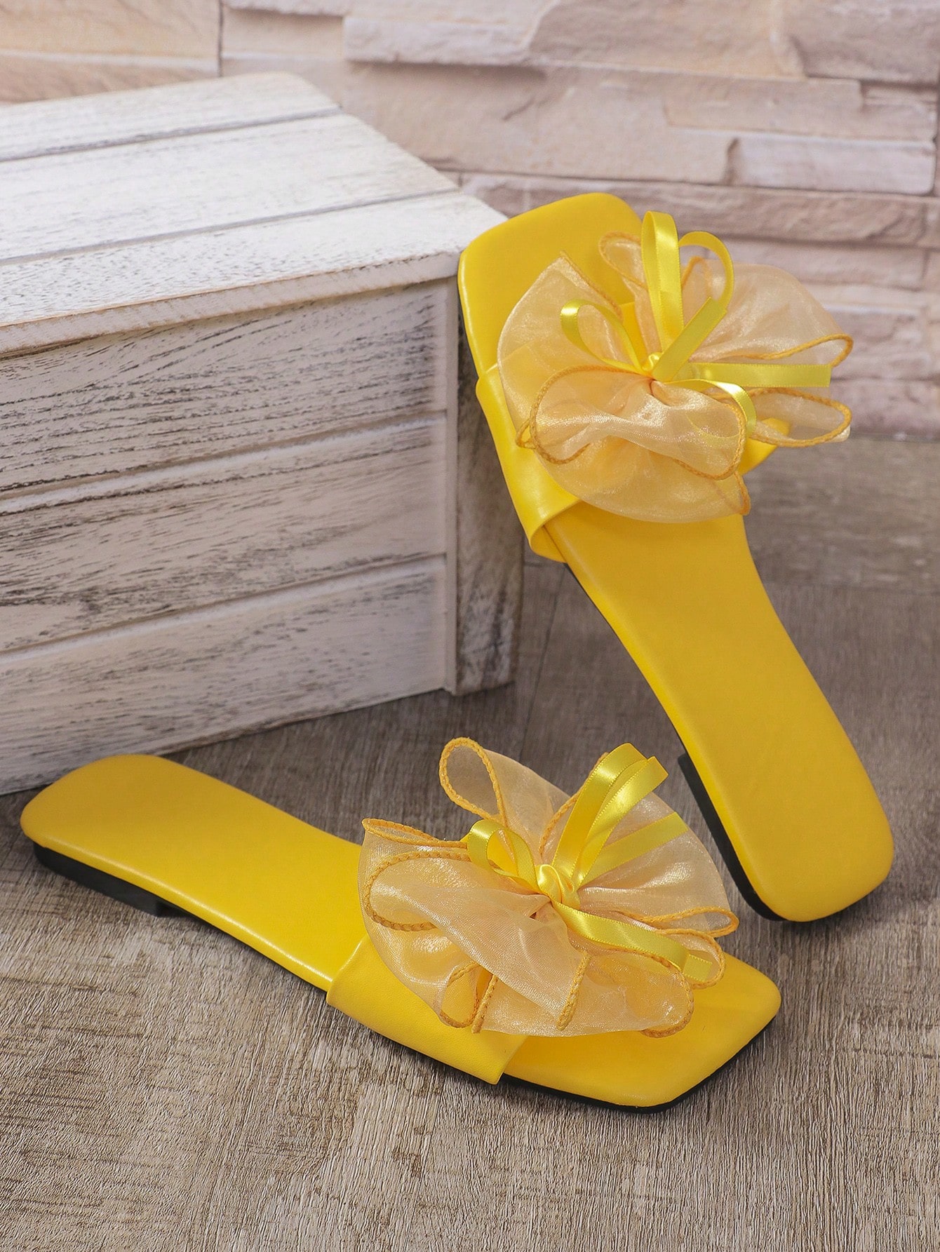 In Yellow Women Slippers