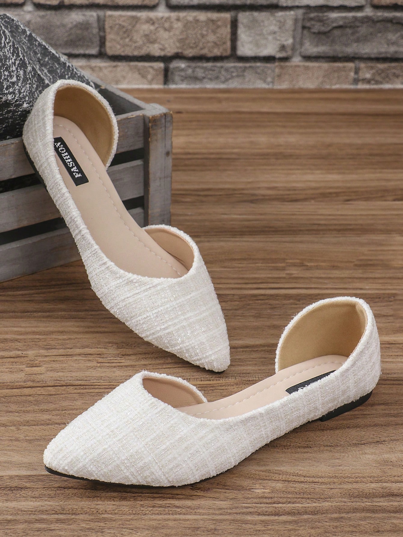 In Beige Women Flats