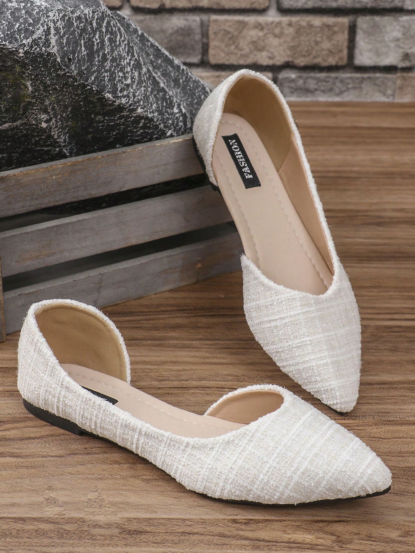 In Beige Women Flats