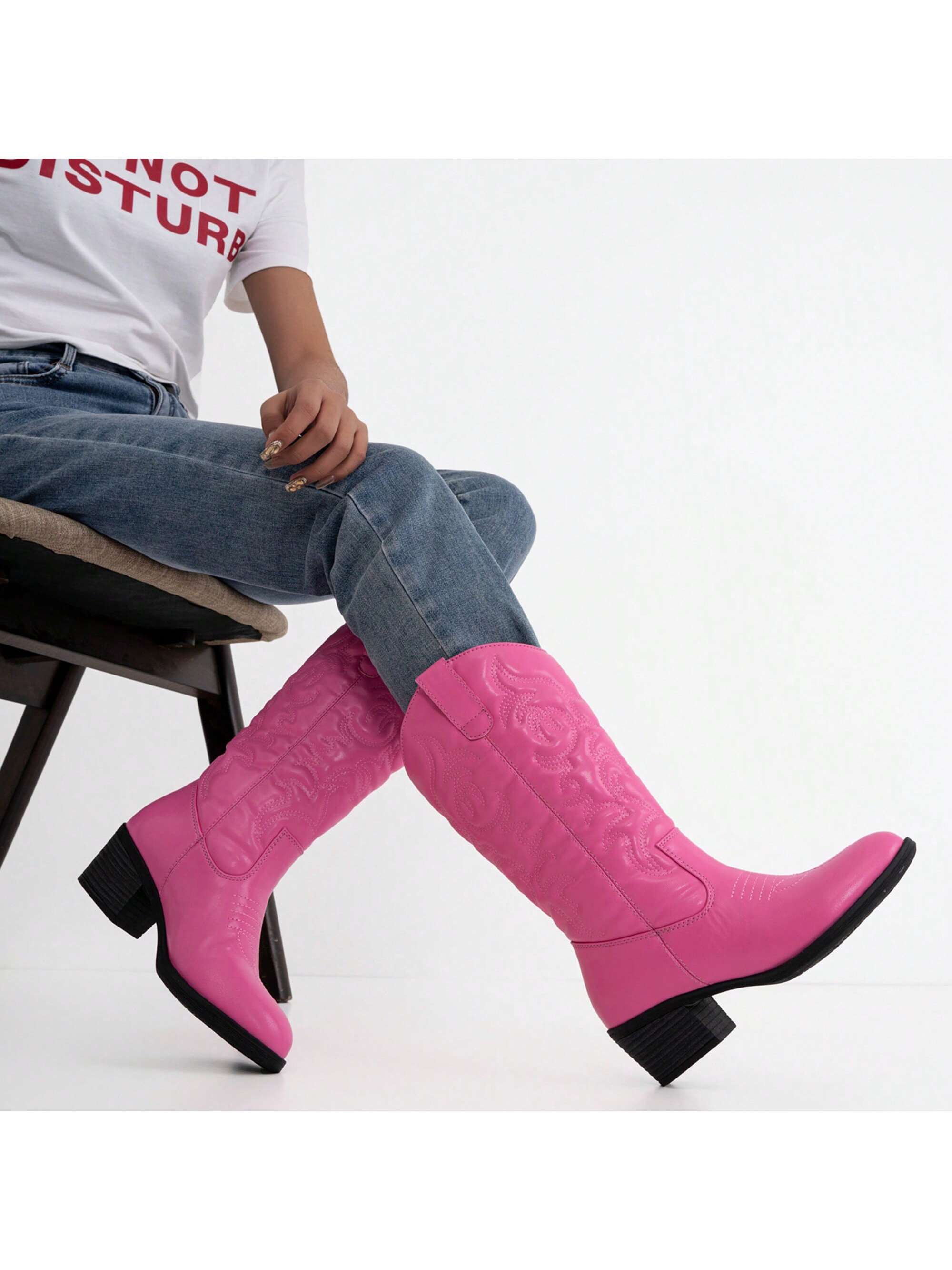 In Pink Women Mid-Calf Boots