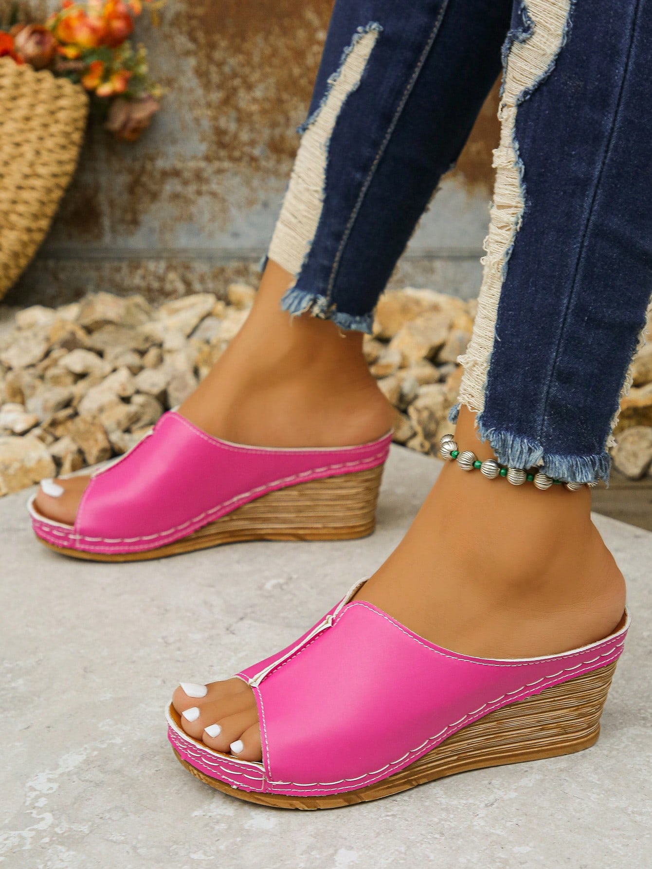 In Hot Pink Women Platforms & Wedge Sandals