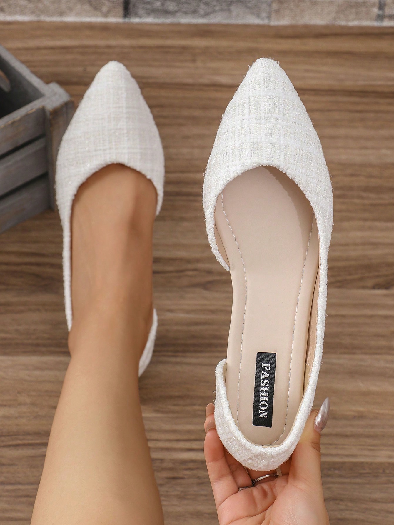 In Beige Women Flats