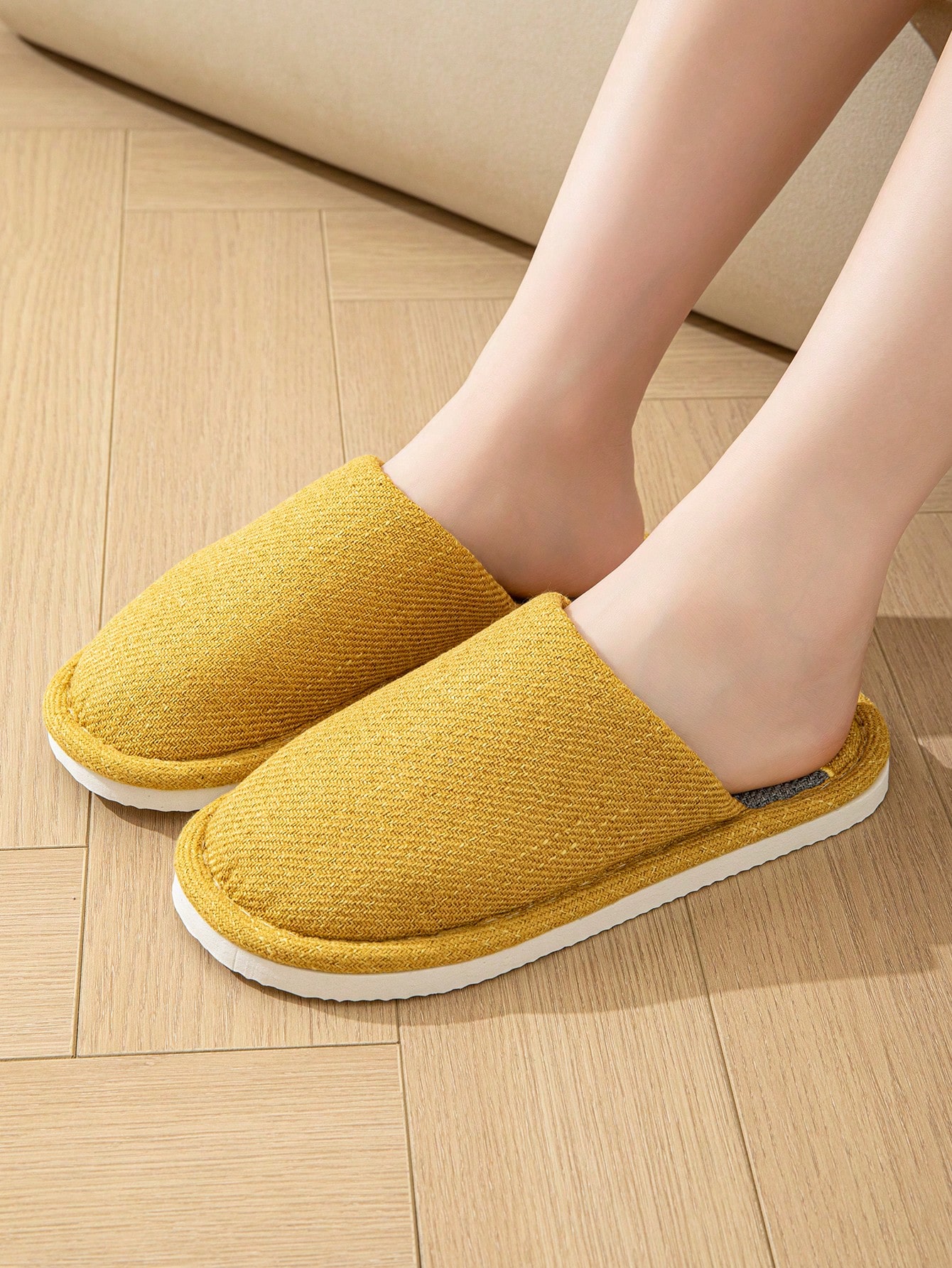 In Yellow Women Home Slippers