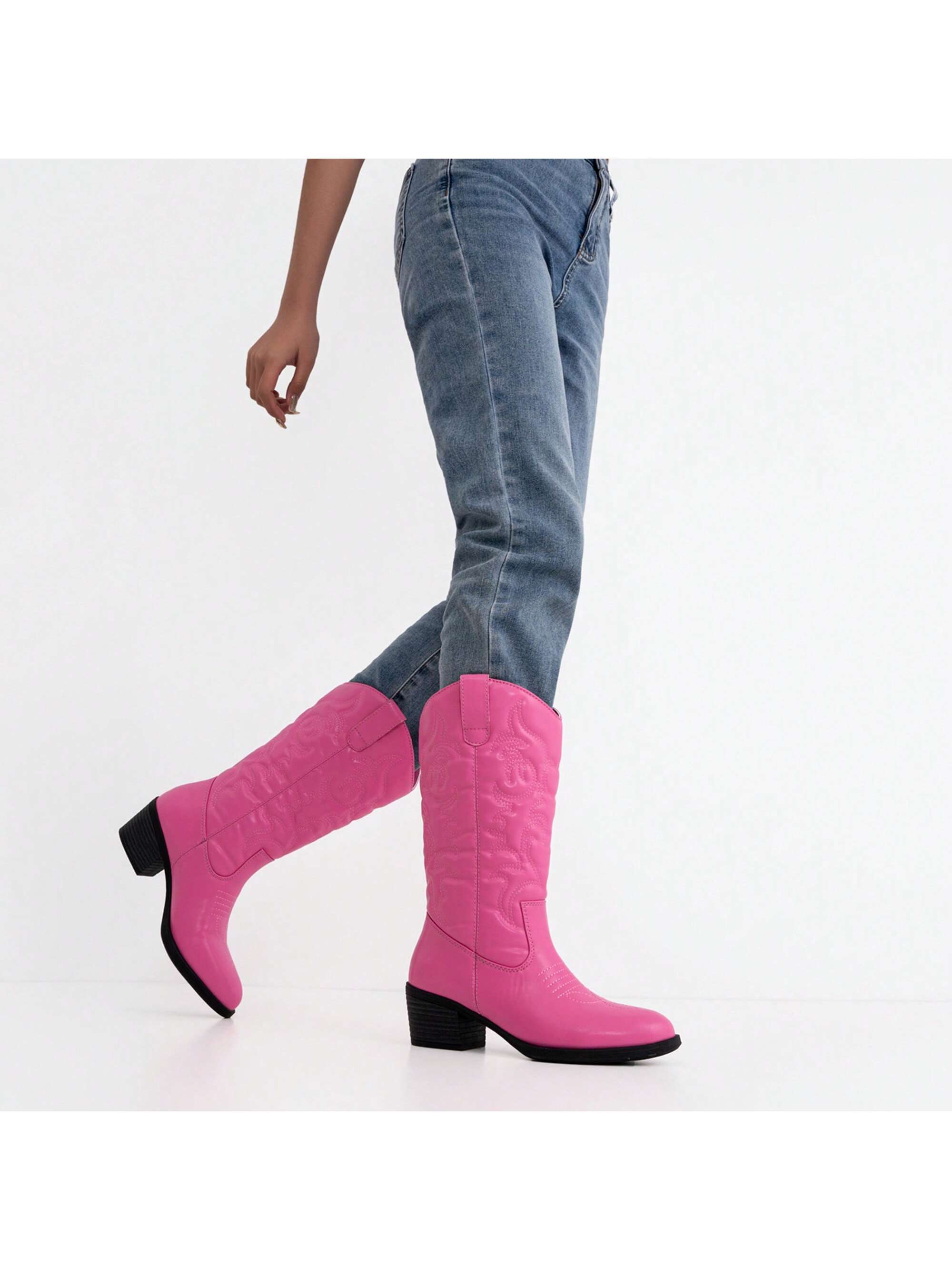 In Pink Women Mid-Calf Boots