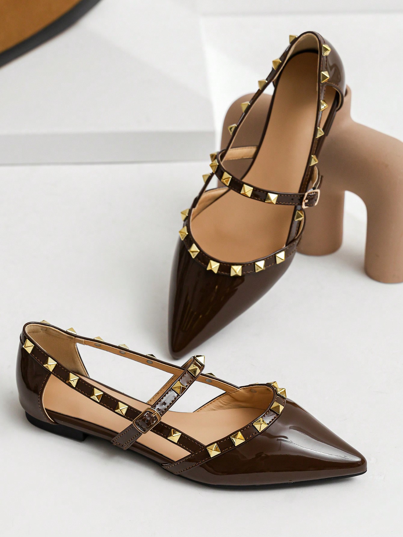 In Coffee Brown Women Flats