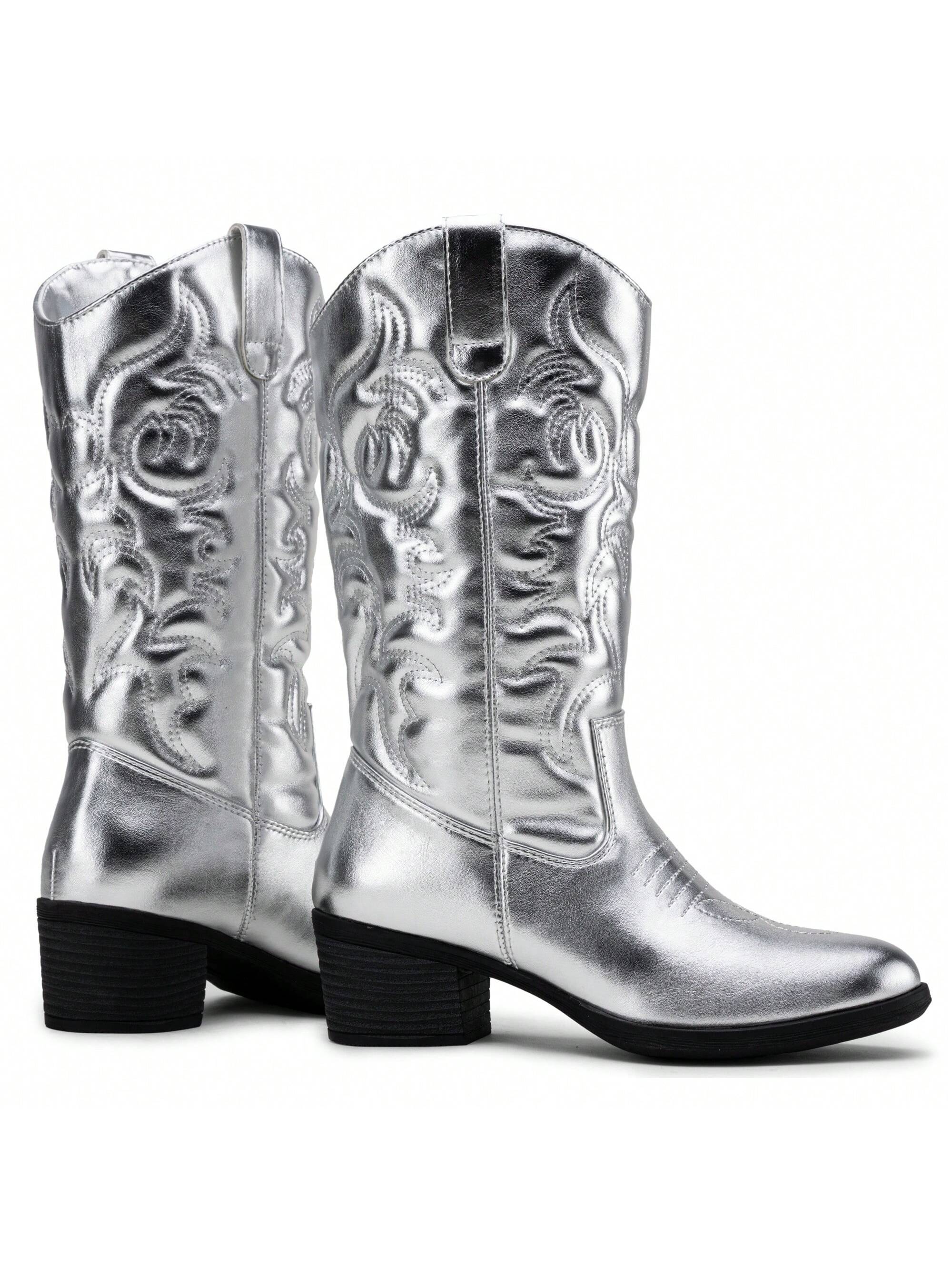 In Silver Women Fashion Boots