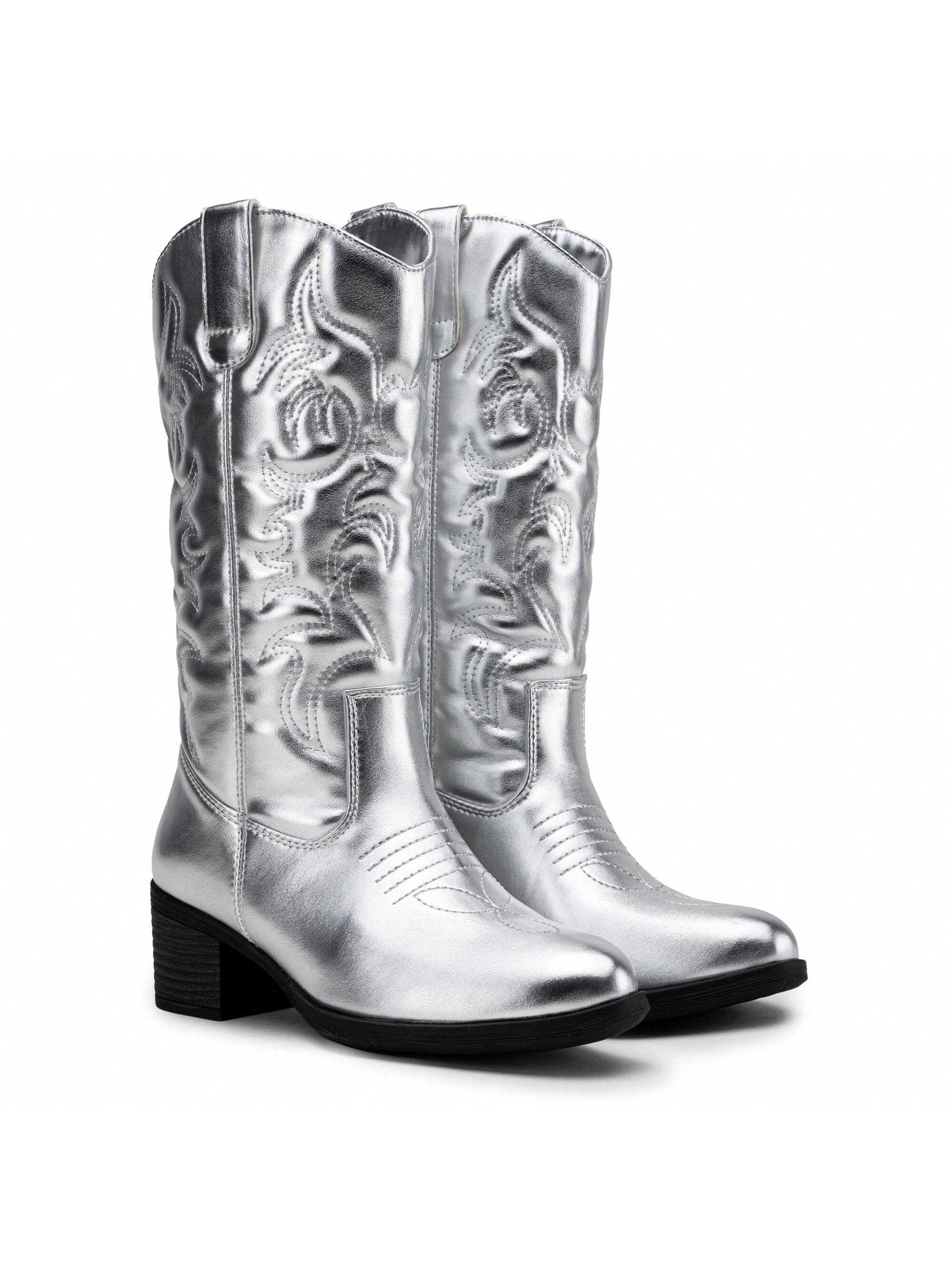 In Silver Women Fashion Boots