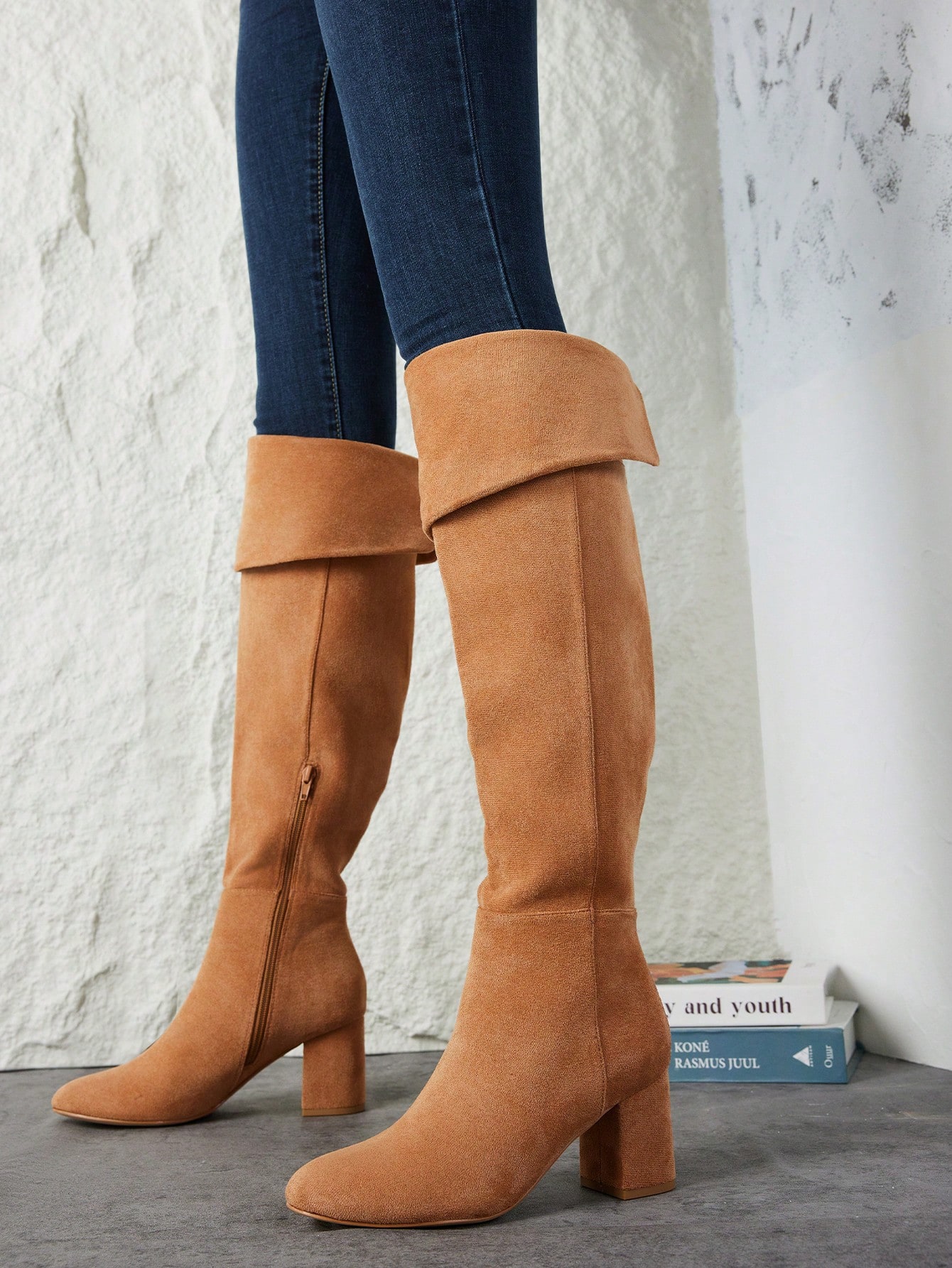 In Khaki Women Fashion Boots