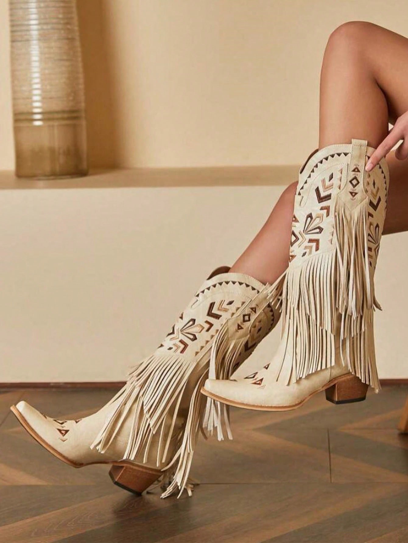 In Beige Women Fashion Boots