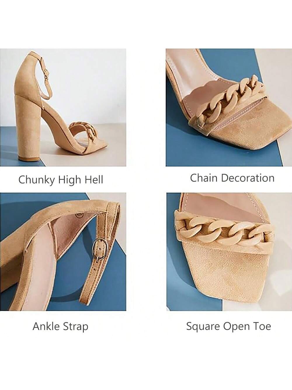 In Khaki Women Heeled Sandals