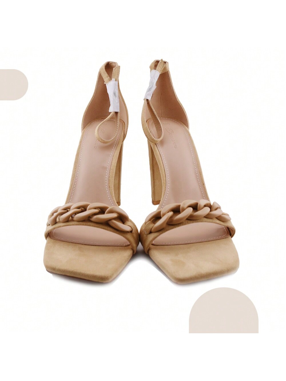 In Khaki Women Heeled Sandals