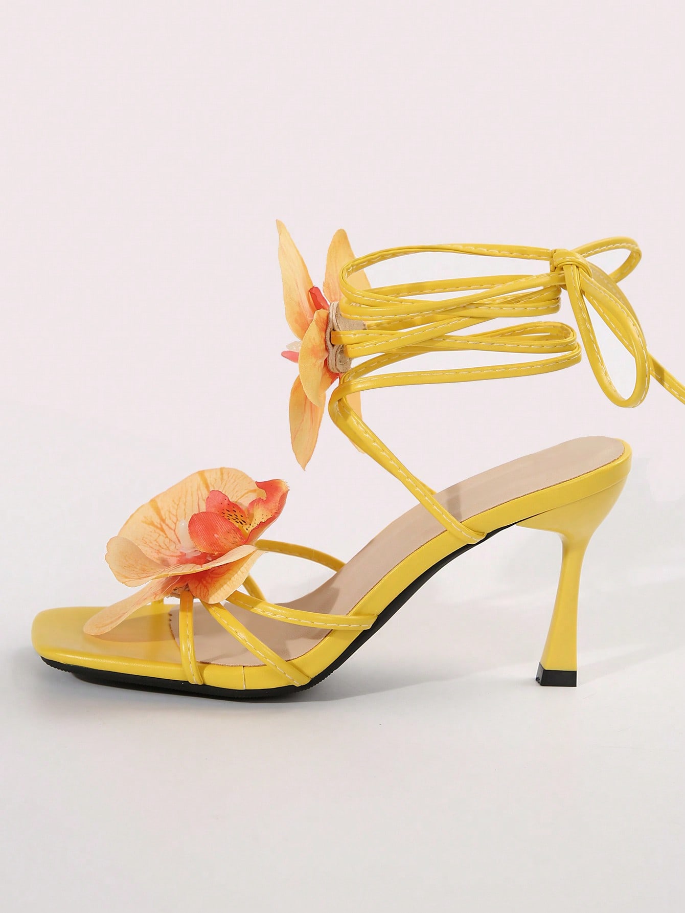 In Yellow Women Heeled Sandals